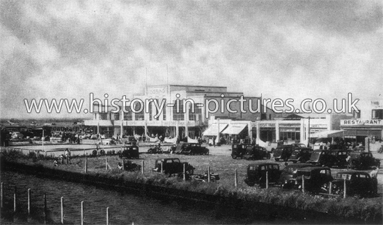 The Casino & Boating Pool, Furtherwick Beach, Canvey, Essex. c.1950